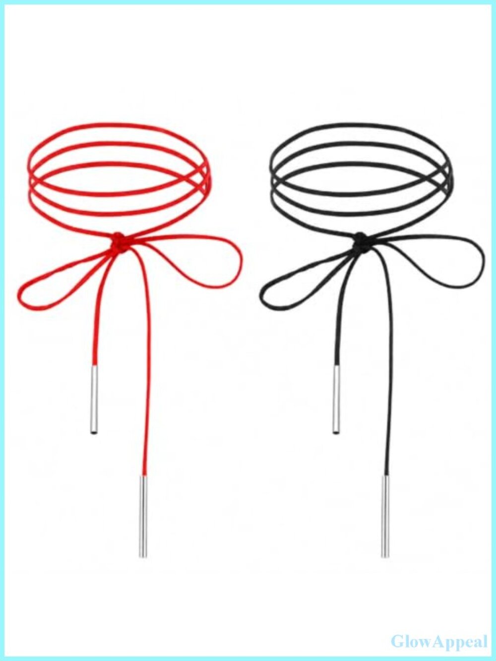 Velvet Bow Choker Necklace Set Adjustable Wrap Tie Jewelry for Women